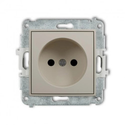 ICON Mechanizm gniazda pojedynczego bez uziemienia 2P (przesłony torów prądowych) taupe 60IGP-1p