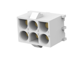 Wtyk PCB 6-pinowe raster: 6.35mm 2-rzędowe TE Connectivity Montaż na płytce