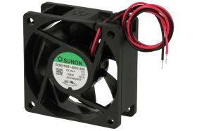 Wentylator; EE60252B1-000U-A99; 60x60x25mm; kulkowe; 24V; DC; 1,68W; 39,7m3/h; 34,5dB; 70mA; 4500RPM; 2 przewody; Sunon; RoHS; 1