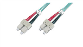 Patch Cord Światłowodowy Sc/Sc Duplex Mm 50/125 Om3 Lsoh 2M Błękitny...