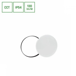 NYMPHEA BLACK i WHITE RINGS 24W CCT 230V 115st IP54 FI320x52 BIAŁY/CZARNY OKRĄGŁA