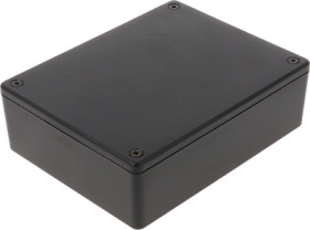 ABS enclosure, (L x W x H) 122 x 94 x 36 mm, black (RAL 9005), IP54, 1591XXGBK