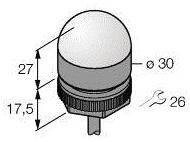 Lampa okrągła Turck K30LNYXXP 3087301 1 szt.