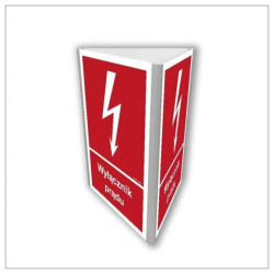 ZNAK - BC807 Wyłącznik prądu (3D dościenny) 35 x 52,5 cm PN - Płyta 1mm