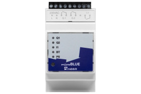Cyfrowy programator astronomiczny microBLUE 3m 230V AC 52x104x62mm AC1: 5A/250V AC DC1: 5A/24V DC IP20 TH-35 RABB7012G1W5