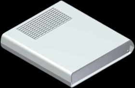 ABS enclosure, (L x W x H) 198 x 178 x 36 mm, light gray (RAL 9018), AUS 11.5