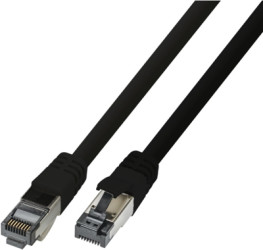 Patch cable, RJ45 plug, straight to RJ45 plug, straight, Cat 8, PiMF, LSOH, 3 m, black, 1912HF-3,0M