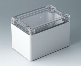 ABS enclosure, (L x W x H) 122 x 82 x 55 mm, light gray (RAL 7035), IK07, C7012024