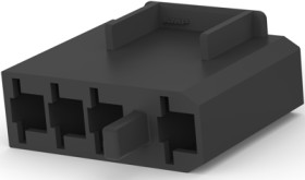 Insulating housing for 6.35 mm, 4 pole, PA, UL 94V-2, black, 521065-1