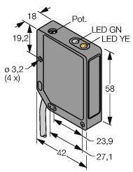 Czujnik dyfuzyjny Turck QMT42VP6AFV400 3046856 1 szt.
