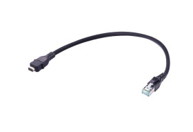 Kabel Ethernet Cat6a długość 500mm Z zakończeniem HARTING Poliolefina