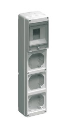 Rozdzielnia budowlana pusta 4 mod.3 gniazda 16A szara EC69022