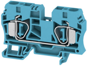Through terminal block, spring balancer connection, 1.5-10 mm², 2 pole, 57 A, 8 kV, blue, 1746760000