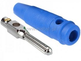 Wtyk banan skręcany 4mm 25.413.3 z gniazdem niebi