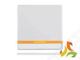 BERKER Q.1/Q.3/Q.7 Klawisz pojedynczy z podświetleniem 2 soczewkami i polem opis. biały aksamit 16286089 HAGER