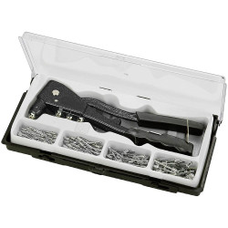 kwb 407190 riveter set heavy design with grip incl. 100 rivets