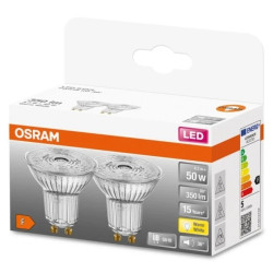 2x Żarówka LED GU10 4,3W = 50W 350lm 2700K Ciepła 36 OSRAM STAR