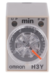 Timer Relay Szyna DIN, Montaż powierzchniowy 200 → 230V ac 4PDT 4-stykowy Omron 4PDT 0.2 → 5 min H3Y-4