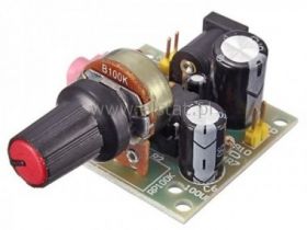 Wzmacniacz audio LM386, moc 0,5W.