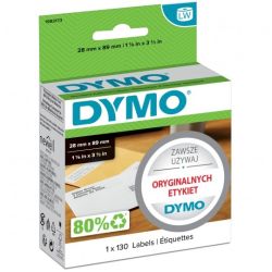 Etykiety adresowe DYMO LW 28x89mm białe papierowe [1983173] ORYGINALNE 1 rolka x 130szt.