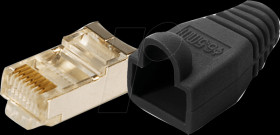 MP0012 CAT5e modular connector, black, 100 pcs.