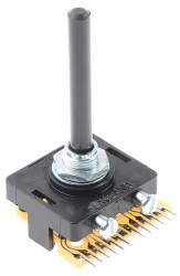 Przełącznik obrotowy, SPST, 500 mA przy 250 V, 250 V ac, 250V dc, 5-położeniowy, Lorlin