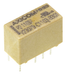 Przekaźnik sygnału, 12V dc, 2 A, DPDT, 2-polowy, montaż PCB, TE Connectivity Axicom