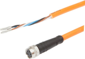 Kabel połączeniowy gniazdo proste M8 4 pin 4x0.25mm PUR 2m fi5mm 30V -40-90stC IP67 VK20R375