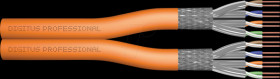 DK-1743-VH-D-1 Installation cable Cat.7 Duplex, S/FTP, 1200 MHz, orange, 100 m
