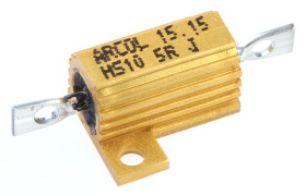 Rezystor do montażu w obudowie 5Ω 10W ±5% Arcol ±100ppm/°C drutowy Osiowe