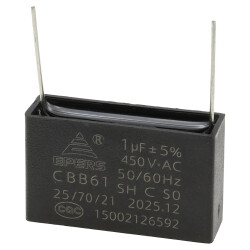 Kondensator rozruchowy do silnika 1µF 450VAC, CBB61, do druku, 36 × 11 × 22 mm, EPERS