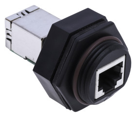 Złącze RJ45 Żeński Złącze RJ45 Montaż na panelu Cat5 TE Connectivity, proste 8-żyłowe