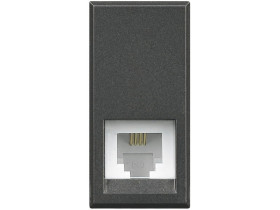 AXOLUTE Gniazdo telefoniczne RJ11 1 modułowe antracyt HS4258/11N LEGRAND