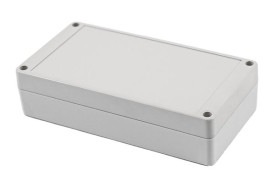 Obudowa ogólnego użytku Poliwęglan szerokość zew. 85 mm długość zew. 165 mm wys. zew. 40 mm Hammond IP65 Jasnoszary