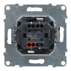 SUNO Przycisk pojedynczy z symb. dzwonka aluminium 6A 250V zaciski automatyczne 721313