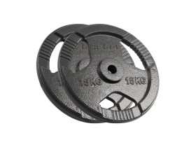 Zestaw obciążeń żeliwnych 2x15kg, otwór...