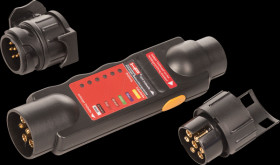 Trailer lighting tester, LED display, for 12 V