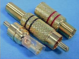 Wtyk RCA CINCH złocony mały