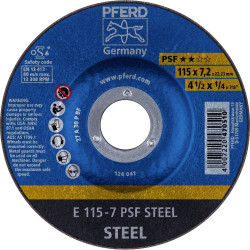 PFERD 62011634 Grinding Disc 115mm durable steel Grinding high ability