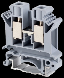 Zacisk śrubowy 10mm2 fazowy połączeniowy 76A na DIN szary