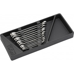 Zestaw kluczy płasko-oczkowych Zestaw kluczy trzpieniowych SAM 8 → 19 mm 12 szt. Stal chromowo-wanadowa