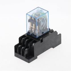4PDT 14-pin DIN Rail Relay with Base
