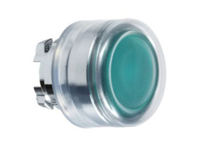 Harmony XB4 Główka przycisku płaskiego z samoczynnym powrotem LED okapturzona zielona metalowa ZB4BW533 SCHNEIDER ELECTRIC