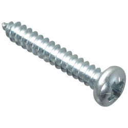 ForgeFix Self-Tapping Screw Pozi Compatible Pan Head ZP 1in x 8 ForgePack 25