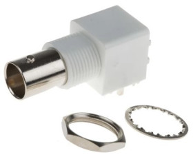 Złącze BNC, 75, 0 to 1GHz, Żeński, Przepust, Montaż na płytce drukowanej