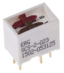 Przełącznik DIP 2-pozycyjny DPDT THT 1 A przy 100 V -55 → +100°C