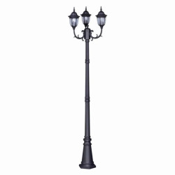 Latarnia ogrodowa VASCO czarna, trzy klosze w stylu klasycznym IP44 K-7007A2/3N CZARNY Kaja Lighting