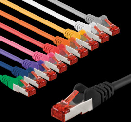 69813 Patch cable Cat.6 S/FTP, 2 m, set in 10 colours