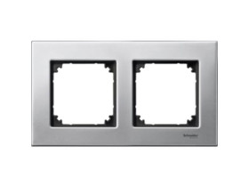 MERTEN M-Elegance Ramka metal 2 podwójna srebrny platynowy MTN403260 SCHNEIDER ELECTRIC