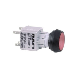 Rafi 130070021/1002 Pushbutton Round Flat Lens IP65 Clear LED